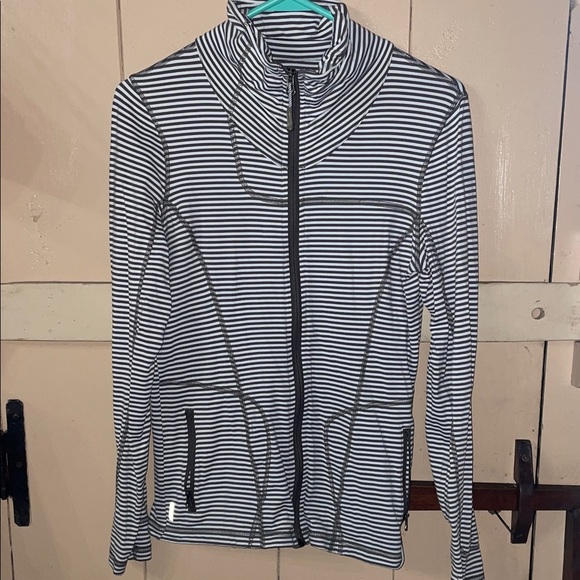 Lole Jackets & Blazers - Lole Gray and White Zip-Up Jacket, medium